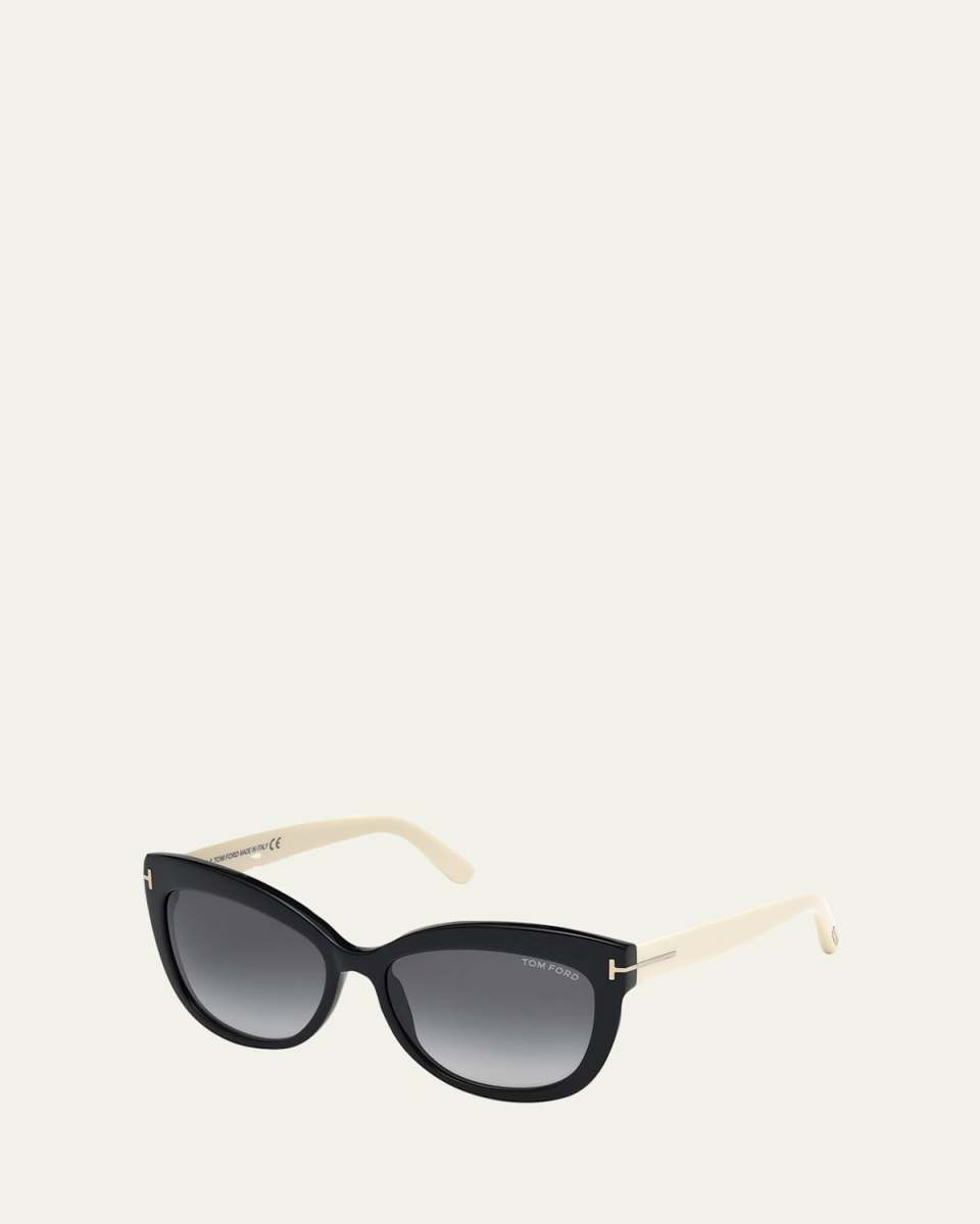 Alistair Two-Tone Squared Cat-Eye Sunglasses